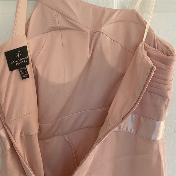 Adriana Papell One Shoulder Ruffled Chiffon Formal Gown - Picture 7 of 8